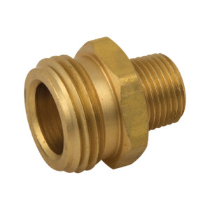 Master Plumber® 531DF Dishwasher Hose Adapter, 3/4 x 3/8 in, Male Hose x MIP, Brass