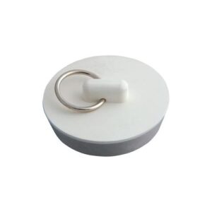 Master Plumber® 539A Drain Stopper, 1-3/4 in, Rubber, White
