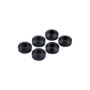 Master Plumber® 608 Bevelled Faucet Washers (Pack of 6), 1/4 in ID, 19/32 in OD, Black