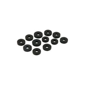 Master Plumber® 624 Flat Faucet Washer Assortment (Pack of 12), 1/4 to 3/8 in ID, 1/2 to 5/8 in OD, Black