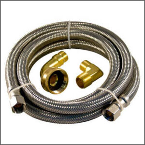AQUA-DYNAMIC 3241-600 Dishwasher Supply Line, Stainless Steel