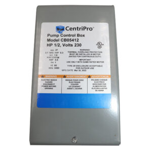 CentriPro® CB05412 Control Box, 230 V, 1 Phase, 1/2 hp 0.37 kW, For use with M05412 4 in CentriPro Motor
