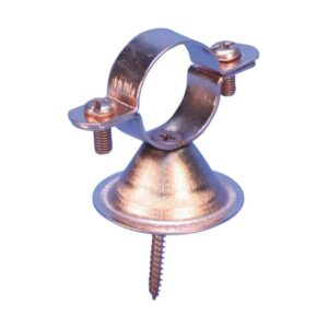 nVent CADDY BH0100CP BH Bell Hanger Pipe Clamp, 1 in Pipe, 1.31 in Rod, Steel, Copper Electroplated