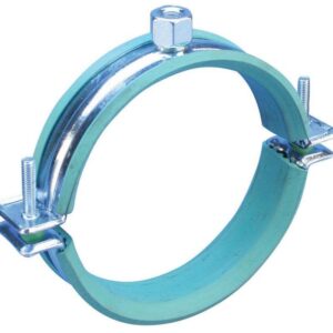 nVent CADDY 4300200EG Rubber-Lined Pipe Clamp, 2 in Pipe, 380 lb LD, Steel/EPDM-SBR Rubber, Electrogalvanized