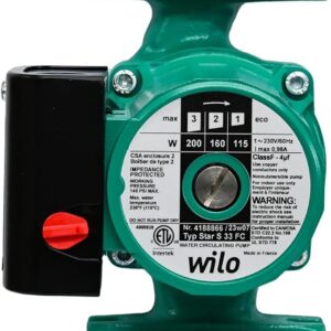 Wilo® 4188866 Star S 33 FC Cast Iron Circulating Pump, 3-Speed, 1/6 hp, 230 V