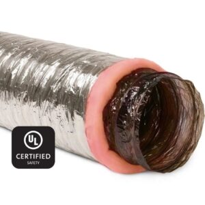 Imperial® MEA-0625 Polyester Air duct, 6 in ID x 25 ft L, Polyester/Fiberglass