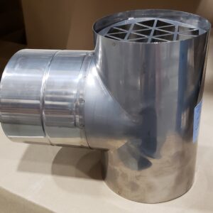 FlexMaster® 2NVTT5 NovaVent® Single-Wall Termination Tee, Stainless Steel, 5 in Dia