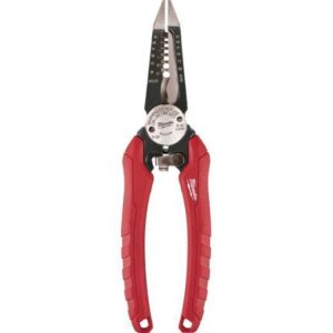 Milwaukee® 48-22-3079 Combination Plier, 2-1/4 in L x 1-1/2 in W x Forged Alloy Steel Jaw, 7-1/2 in OAL, Black/Red