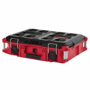 Milwaukee® 48-22-8424 PACKOUT™ Tool Box, 6.6 in H x 16.1 in W x 22.1 in D, Black/Red