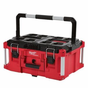 Milwaukee® 48-22-8425 PACKOUT™ Large Tool Box, 11.3 in H x 16.1 in W x 22.1 in D, Black/Red