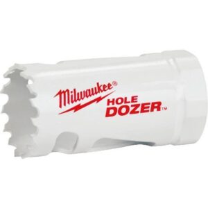 Milwaukee® 49-56-0052 Hole Dozer Hole Saw, 1-1/8 in Dia, 1-5/8 in D Cutting, Bi-Metal/8% Cobalt Cutting Edge, White