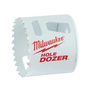 Milwaukee® 49-56-0183 Hole Dozer Hole Saw, 3-1/4 in Dia, 1-5/8 in D Cutting, Bi-Metal/8% Cobalt Cutting Edge, White