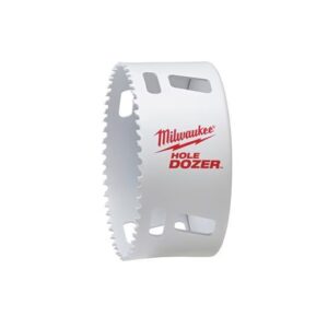 Milwaukee® 49-56-0243 Hole Dozer Hole Saw, 5 in Dia, 1-5/8 in D Cutting, Bi-Metal/8% Cobalt Cutting Edge, White