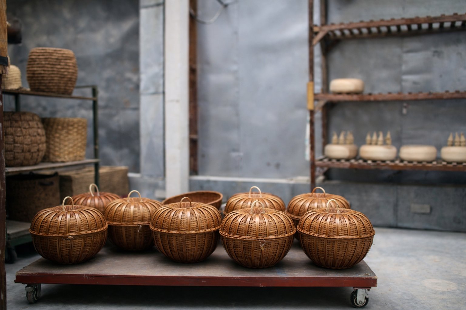 Indonesia rattan baskets